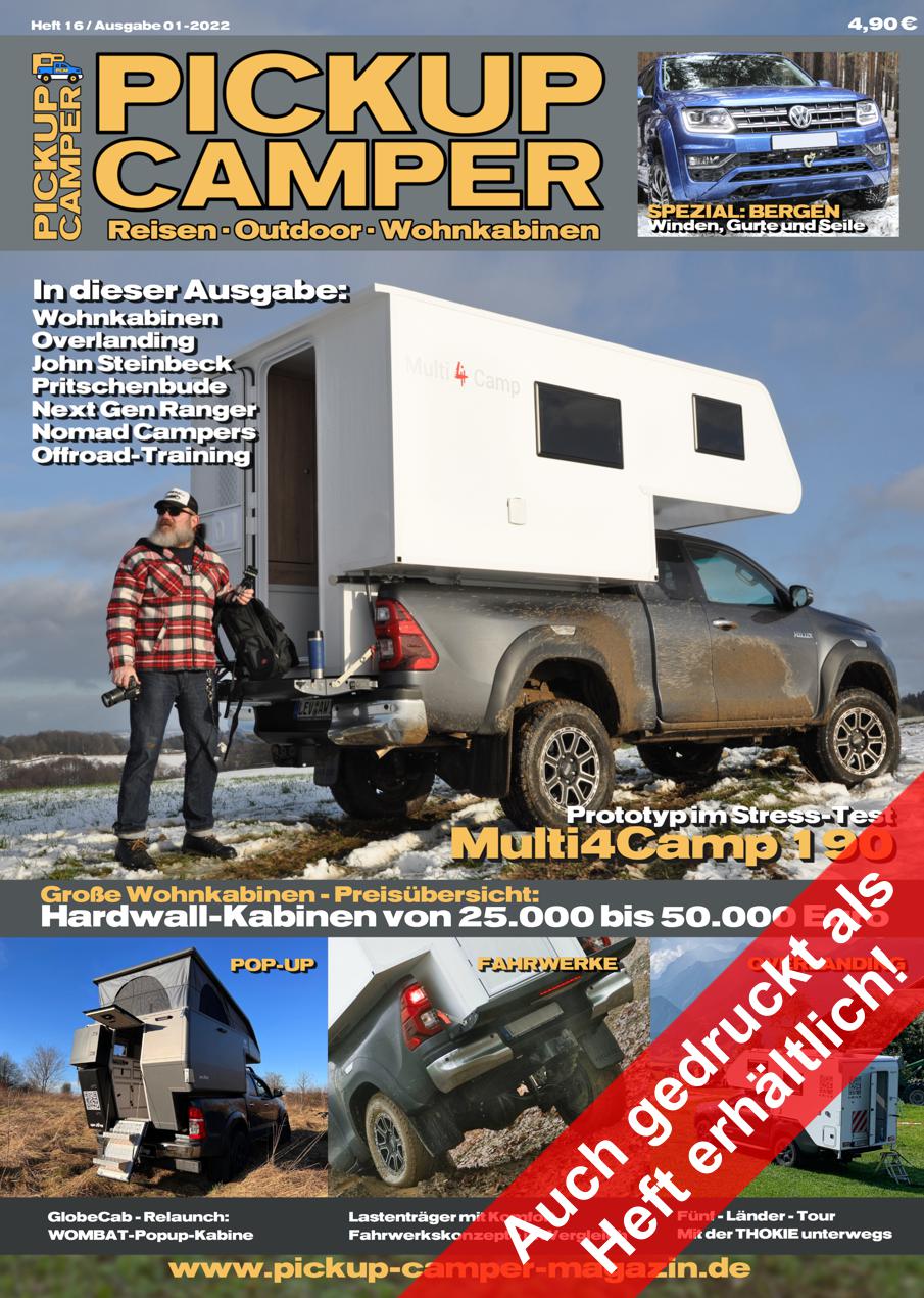 Pickup Camper Magazin Heft 16 - Ausgabe 01-2022
