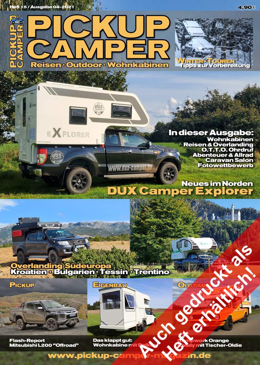 Pickup Camper Magazin Heft 15 - Ausgabe 04-2021